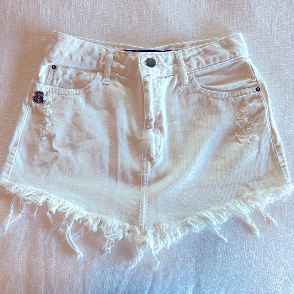 John John white denim  skirt